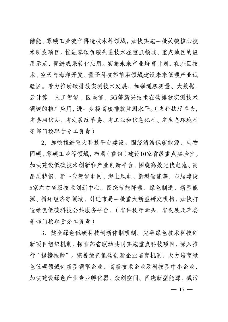 《江苏省碳达峰实施方案》印发 实施“碳达峰八大专项行动”