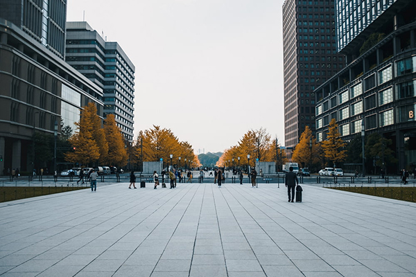 people walking on sidewalk near high rise buildings.jpg